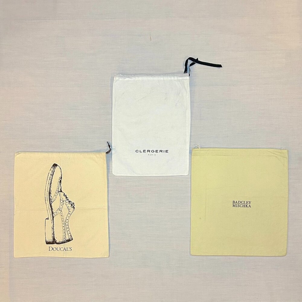 DOUCAL'S "Final Markdown" CLERGERIE Pari, BADGLEY MISCHKA Dust Bags Set of 3